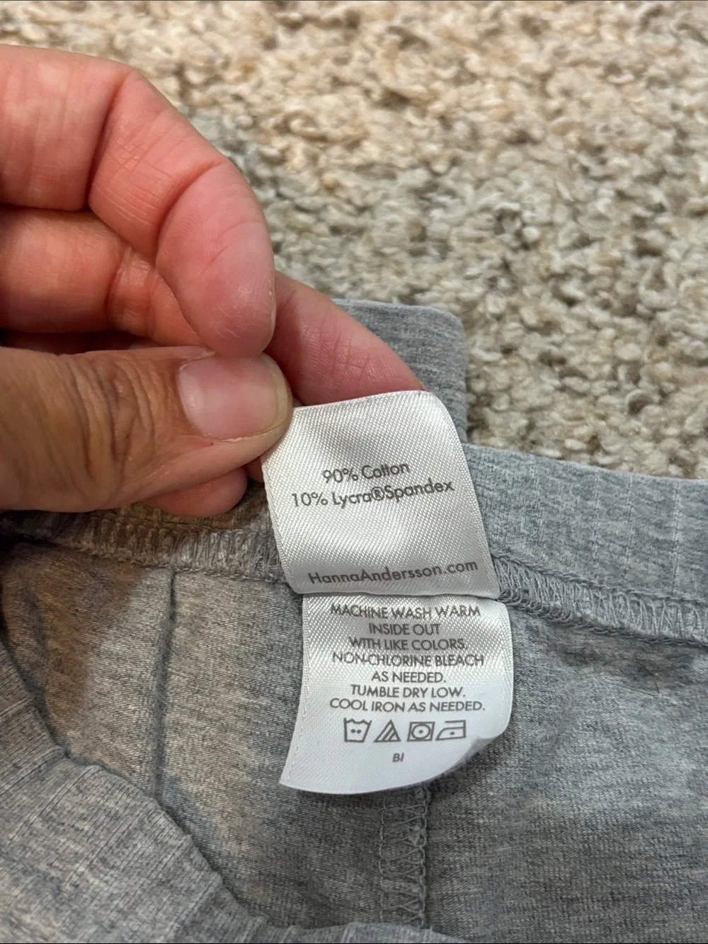 Hanna Andersson Cropped Heather Gray Legging Size 6-7 | basics | play clothes |